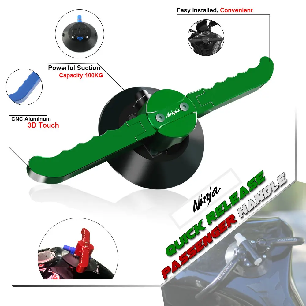 Quick Release Vacuum Hand Pump Suction Cup Passenger Handgrips Tank Grab Bar Handle Armrest for KAWASAKI NINJA 250 300 400 650
Quick Release Vacuum Hand Pump Suction Cup Passenger Handgrips Tank Grab Bar Handle Armrest for KAWASAKI NINJA 250 300 400 650