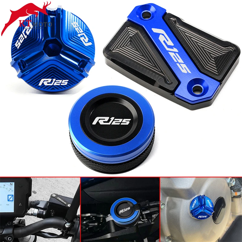 For YAMAHA YZFR125 YZF R125 2008-2023 Motorcycle Front & Rear Brake Fluid Reservoir Cap Cylinder Cover Guard Protector
For YAMAHA YZFR125 YZF R125 2008-2023 Motorcycle Front & Rear Brake Fluid Reservoir Cap Cylinder Cover Guard Protector