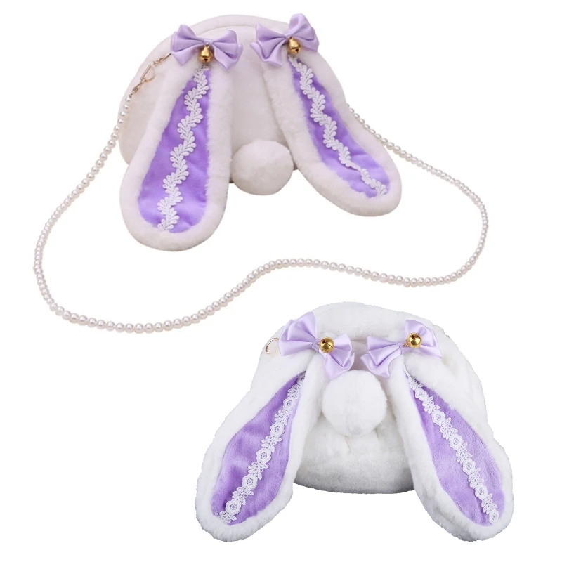 Cute Plush Rabbit Lop Ears Satchel Crossbody Bag Toys Bunny Tail Bow Bells Handbag Messenger Bag
Cute Plush Rabbit Lop Ears Satchel Crossbody Bag Toys Bunny Tail Bow Bells Handbag Messenger Bag