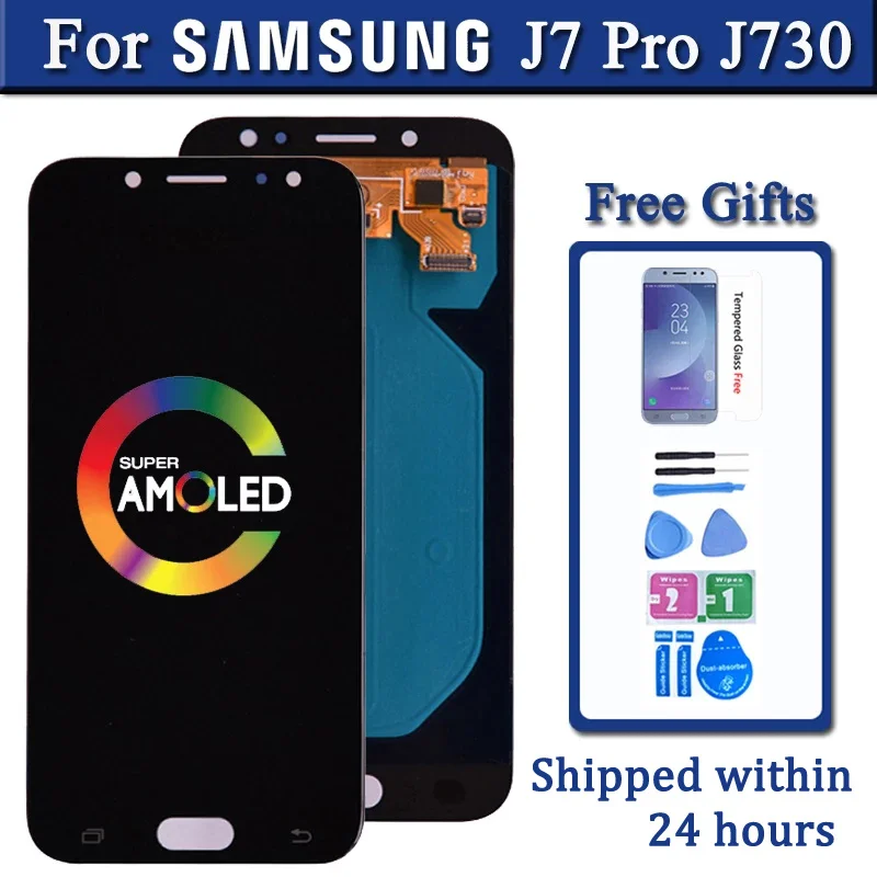 

Super Amoled For Samsung Galaxy J7 Pro 2017 J730 J730F LCD Display and Touch Screen Digitizer Assembly J730GM J730G