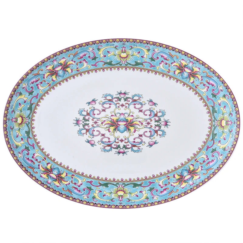 Chinese Style Enamel Color Golden Side Palace Relief Ceramic Plate Bone China 12 Inch Fish Plate Tableware Dishes 30 cm Antique
Chinese Style Enamel Color Golden Side Palace Relief Ceramic Plate Bone China 12 Inch Fish Plate Tableware Dishes 30 cm Antique