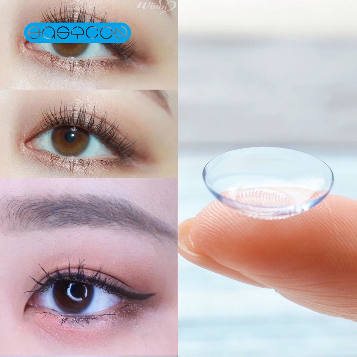 

Прозрачные цветные контактные линзы мягкие для глаз маленькие красивые для зрачка при близорукости по рецепту на год натуральные новые большие