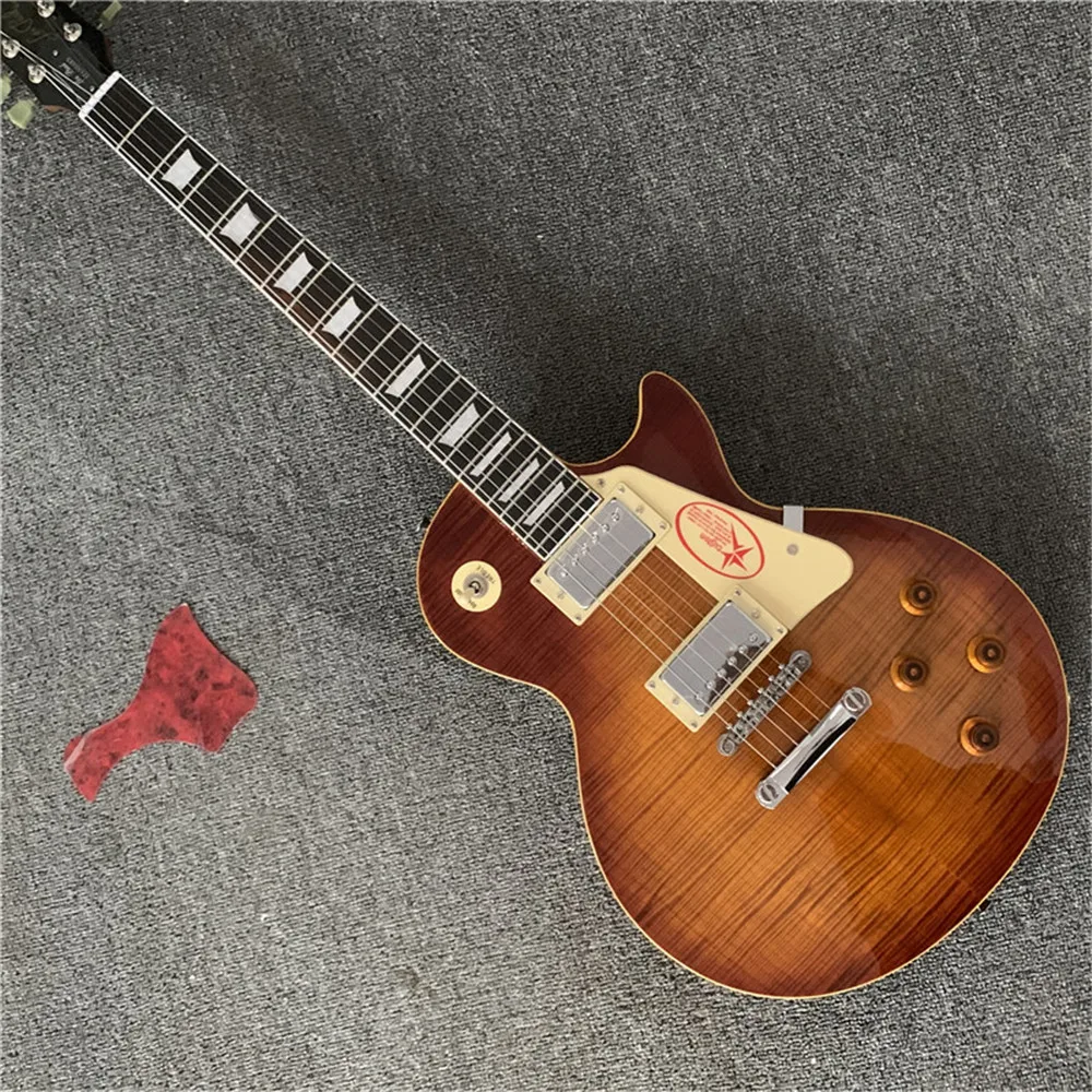 

LP Electric Guitar 1959 R9 Model Classical Tobacco Sunburst Color Yellow Binding Rosewood Fingerboard Free Shipping Guitars