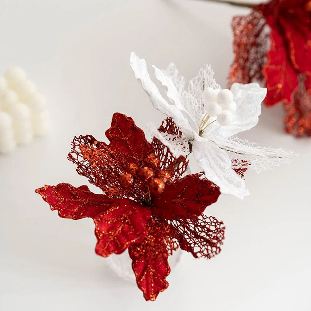Christmas Poinsettia Decorations 2023 Glitter Artificial Flowers Xmas Tree Hanging Pendant Family Merry Party Decor 15or30cm
Christmas Poinsettia Decorations 2023 Glitter Artificial Flowers Xmas Tree Hanging Pendant Family Merry Party Decor 15or30cm