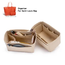 Felt Insert Organizer For Goyad Saint Louis PM GM Tote Bag Travel Makeup Shaper,Perfect for Luxury Designers Handbag Inner Bag