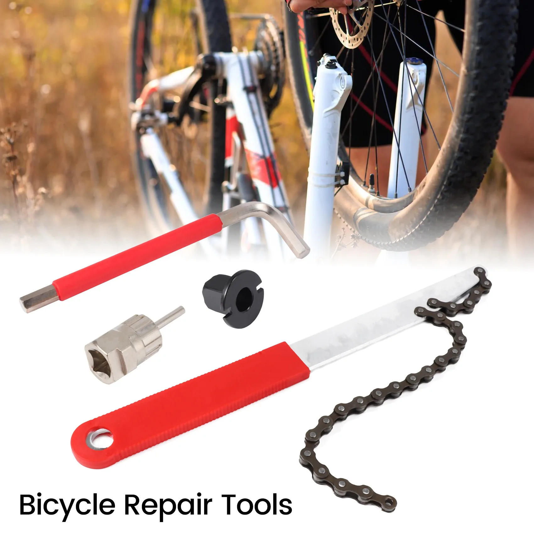 

Инструмент для снятия кассеты велосипеда с цепной плеткой и вспомогательным ключом инструменты для снятия звездочки велосипеда