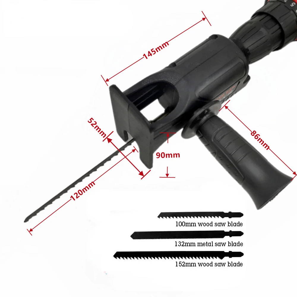 Portable Reciprocating Saw Adapter Electric Drill Modified Electric JigSaw Power Tool Wood Cutter Machine Attachment with Blades
Portable Reciprocating Saw Adapter Electric Drill Modified Electric JigSaw Power Tool Wood Cutter Machine Attachment with Blades