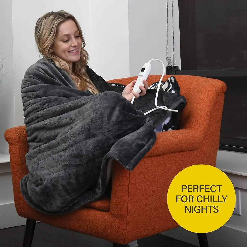 Machine Washable Soft Electric Heat Quickly heats up with a manual controller 10 heat settings and auto shut off
Machine Washable Soft Electric Heat Quickly heats up with a manual controller 10 heat settings and auto shut off