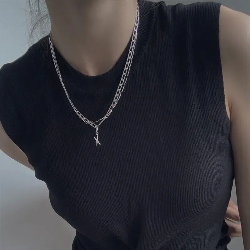 Simple and Advanced 925 Silver Double Layer Chain necklace Female Light Luxury Fashion Sweater Chain Popular Jewelry Accessories
Simple and Advanced 925 Silver Double Layer Chain necklace Female Light Luxury Fashion Sweater Chain Popular Jewelry Accessories