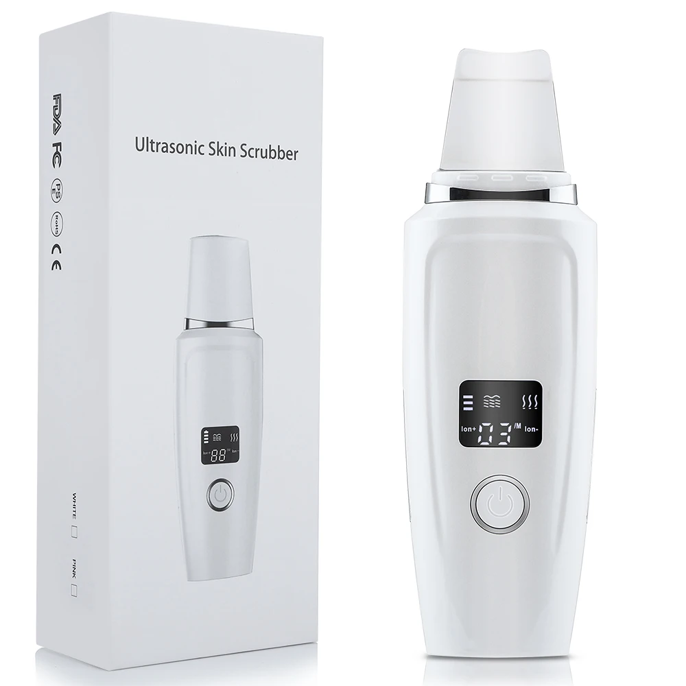 Ultrasonic Skin Scrubber Face Spatula Cleansing Pore Deep Cleaner Acne Blackhead Remover Facial Lifting Device Skin Care Tool
Ultrasonic Skin Scrubber Face Spatula Cleansing Pore Deep Cleaner Acne Blackhead Remover Facial Lifting Device Skin Care Tool
