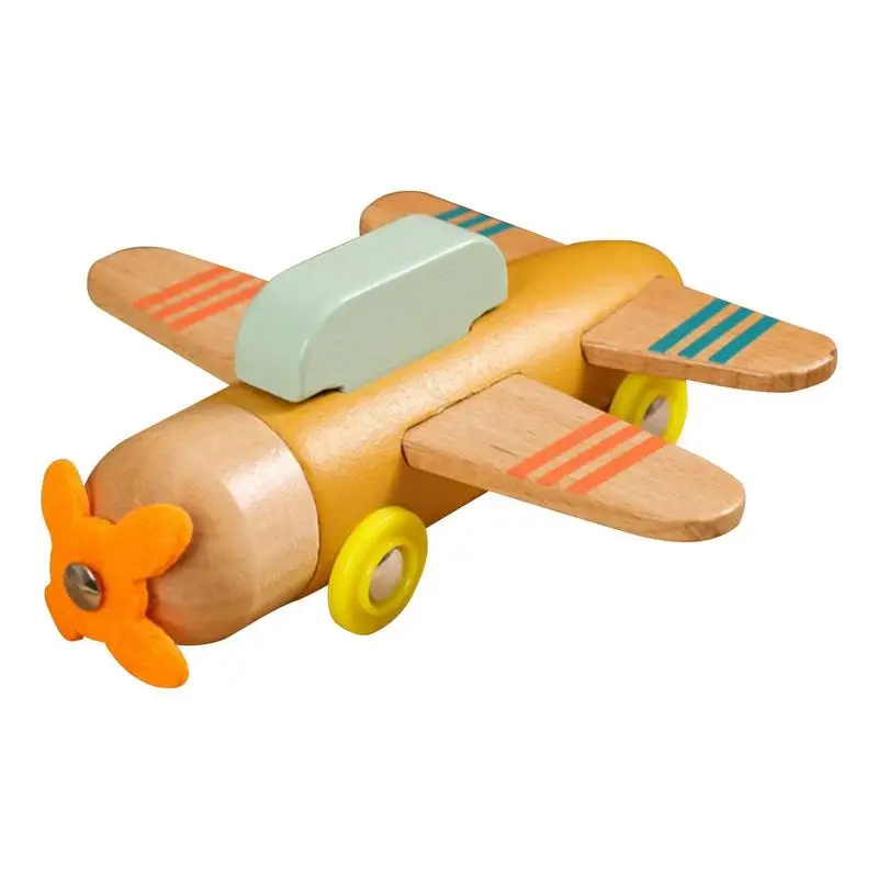 

Wooden Plane Toy Creative ToddlersWooden Mini Airplane Toy Glider Building Block Toy Educational Toy Model For Boys And Girls