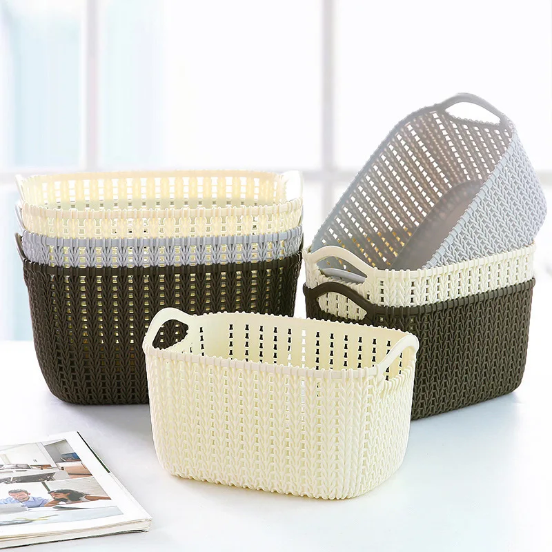 Household Imitation Rattan Desktop Plastic Storage Basket Storages Box Hollow Sundries Storages Basket Snack Toy Storage Box
Household Imitation Rattan Desktop Plastic Storage Basket Storages Box Hollow Sundries Storages Basket Snack Toy Storage Box