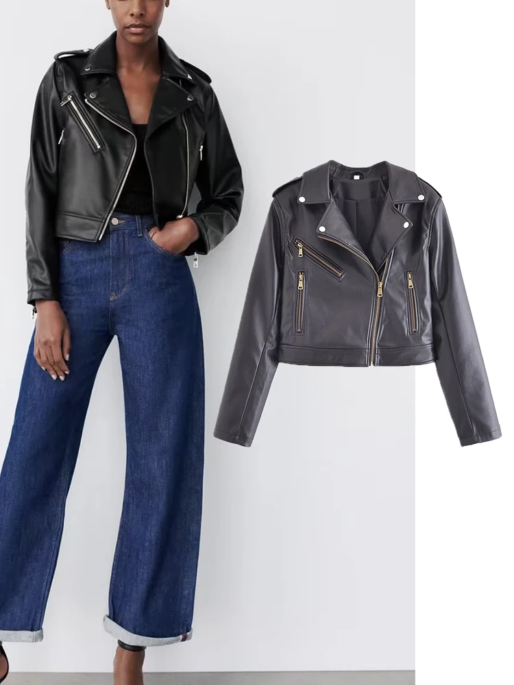 TFMLN PU Faux Leather Jacket 2022 Autumn Women Casual Cool Biker Jackets Outwear Female Tops BF Style Black Leather Jacket Coat
TFMLN PU Faux Leather Jacket 2022 Autumn Women Casual Cool Biker Jackets Outwear Female Tops BF Style Black Leather Jacket Coat