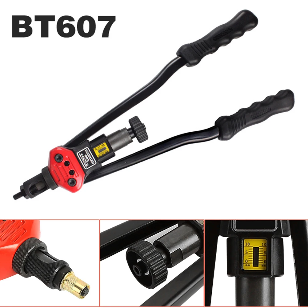 Manual Riveter Gun Metal Rubber Rivnut Setting Tools 388mm Hand Blind Riveter Set Antiskid for M3-M12 for Household Appliances
Manual Riveter Gun Metal Rubber Rivnut Setting Tools 388mm Hand Blind Riveter Set Antiskid for M3-M12 for Household Appliances