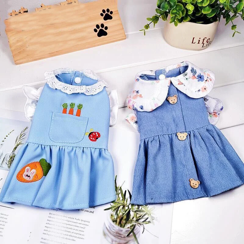 Модные джинсовые платья для кошек и щенков, летняя одежда для домашних животных, кружевное декольте, Милая юбка с принтом для кошек, вечерне...
Модные джинсовые платья для кошек и щенков, летняя одежда для домашних животных, кружевное декольте, Милая юбка с принтом для кошек, вечерне...