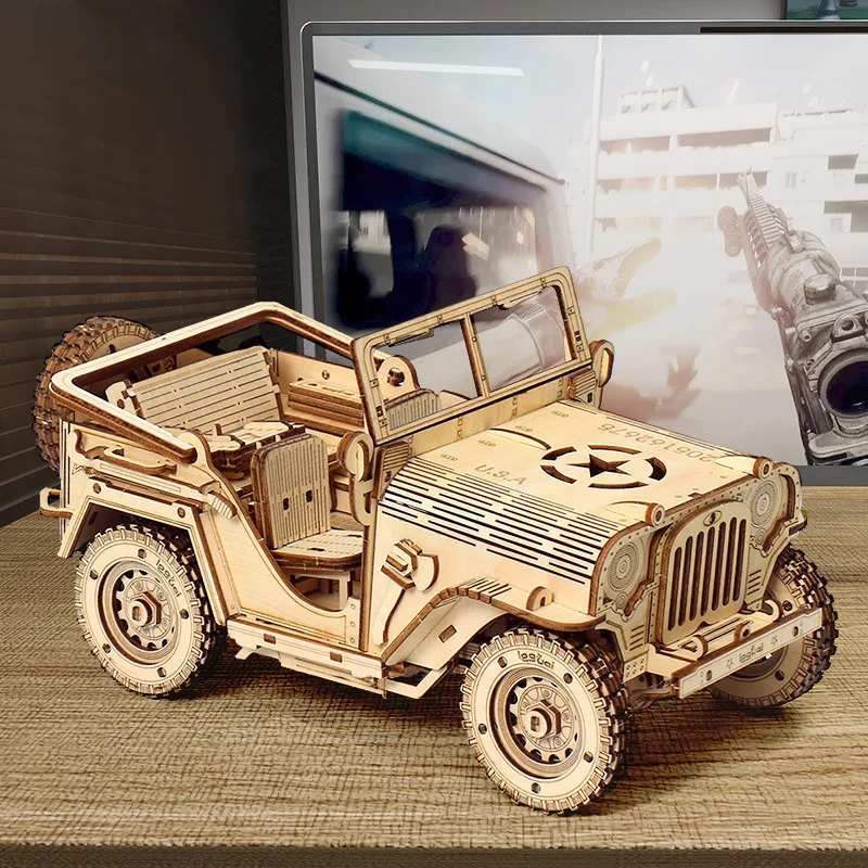 3D Wooden Puzzle Montessori Toys Steam Train, Army Jeep, Heavy Truck Model Building Kits for Kids
3D Wooden Puzzle Montessori Toys Steam Train, Army Jeep, Heavy Truck Model Building Kits for Kids