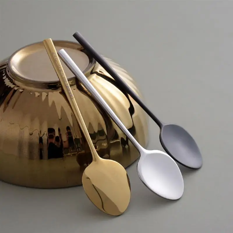 Stainless Steel Coffee Spoon Round Head Spoon Dessert Spoon Stainless Steel Stirring Spoon Coffee Spoon Kitchen Supply 
Stainless Steel Coffee Spoon Round Head Spoon Dessert Spoon Stainless Steel Stirring Spoon Coffee Spoon Kitchen Supply