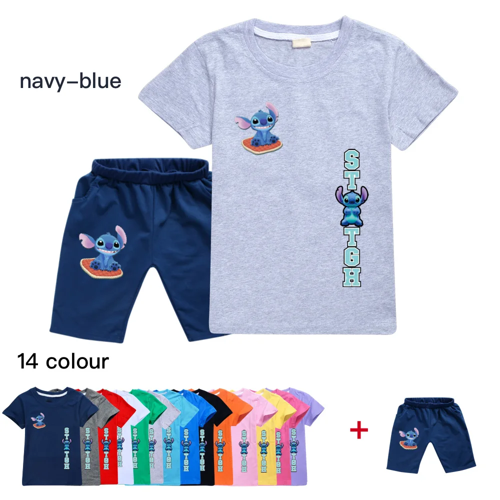 2022 New Disney Stitch Summer Fashion Toddler Boys Clothes Cotton Short Sleeves T-Shirts Shorts Clothing Girls Tops Pants Sets
2022 New Disney Stitch Summer Fashion Toddler Boys Clothes Cotton Short Sleeves T-Shirts Shorts Clothing Girls Tops Pants Sets