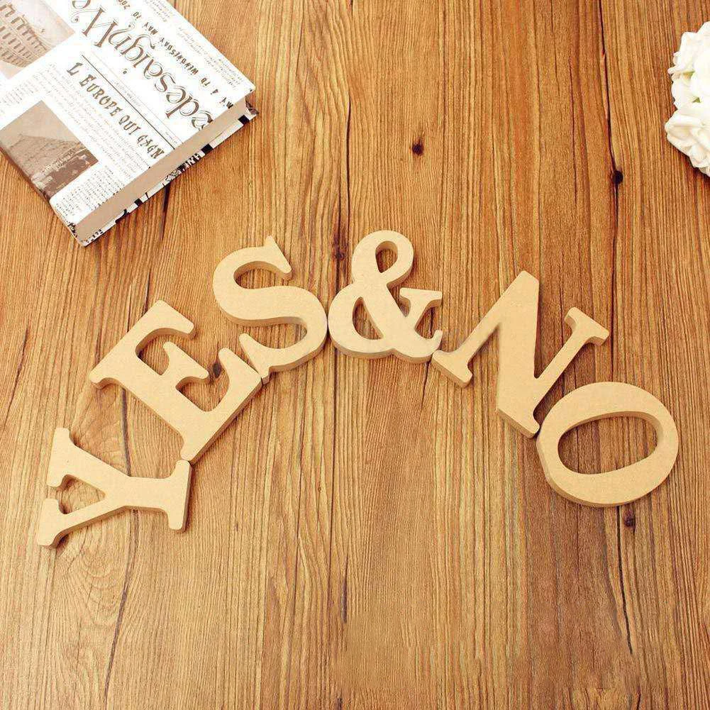 

Wooden Letters Alphabet Name Letter Standing DIY Word Birthday Party Wedding Decoration Home Decor Design Art Crafts Wood Color
