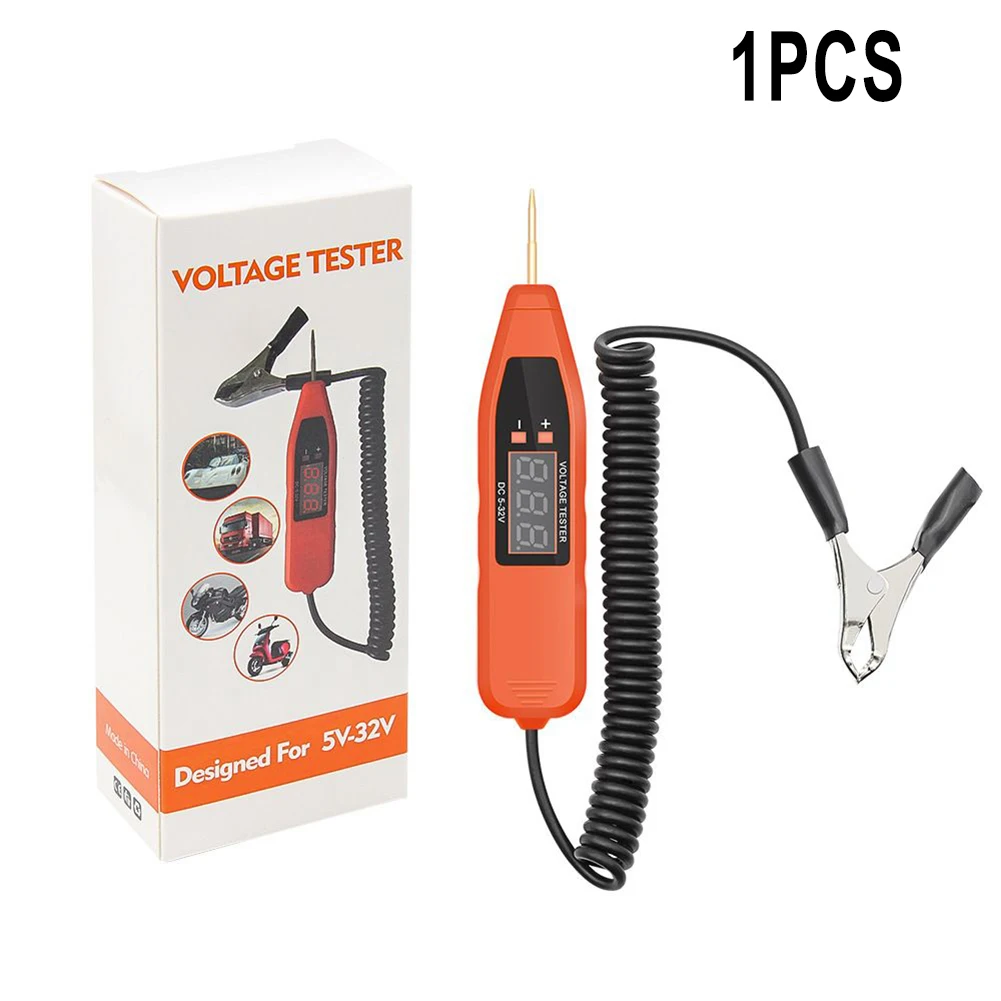 Circuit Tester Car Voltage Tester Digital Display DC 6V 12V 24V Auto Circuit Tester Auto Diagnostic Probe Test Pen 2.4m Cable Le
Circuit Tester Car Voltage Tester Digital Display DC 6V 12V 24V Auto Circuit Tester Auto Diagnostic Probe Test Pen 2.4m Cable Le