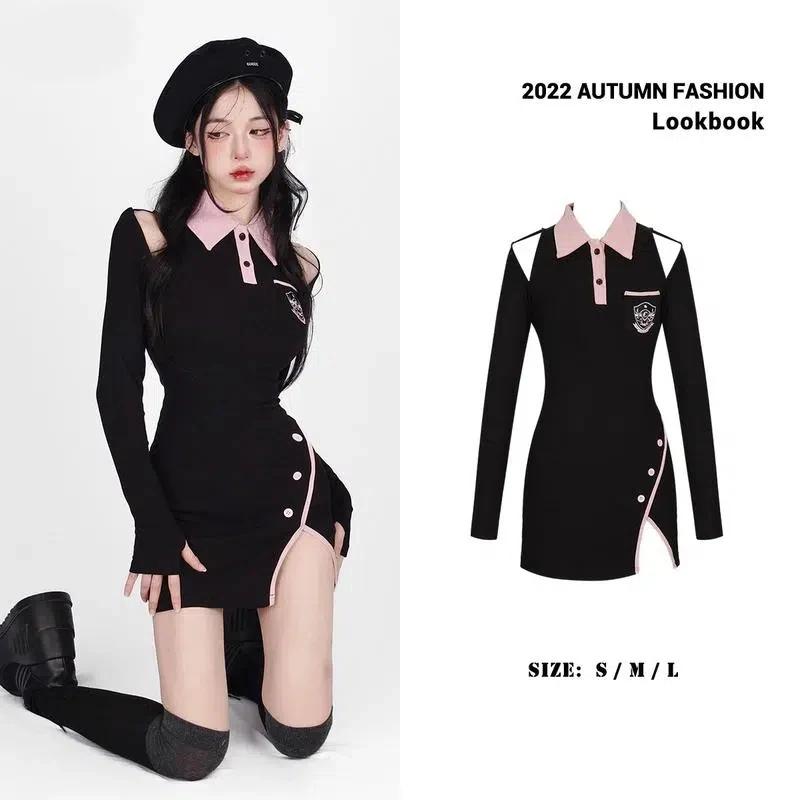 2022 Spice Girls college style right Angle shoulder shoulder waist slimming slit long sleeve dress wrap hip skirt autumn skirt
2022 Spice Girls college style right Angle shoulder shoulder waist slimming slit long sleeve dress wrap hip skirt autumn skirt