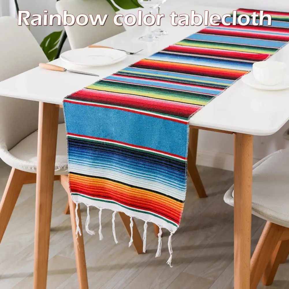 1pc Mexican Style Tablecloth Rainbow Table Runner Stripe Table Runners For Wedding Party Birthday Table Decoration 35x215cm F1l2
1pc Mexican Style Tablecloth Rainbow Table Runner Stripe Table Runners For Wedding Party Birthday Table Decoration 35x215cm F1l2