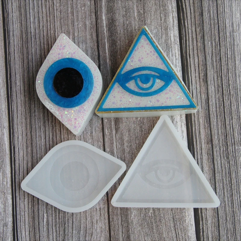 Box Resin Molds Silicone Jewelry Holder Molds Set Triangle Shape Mold Blue Eye Trinket Holder Case Epoxy Mold with Lid
Box Resin Molds Silicone Jewelry Holder Molds Set Triangle Shape Mold Blue Eye Trinket Holder Case Epoxy Mold with Lid