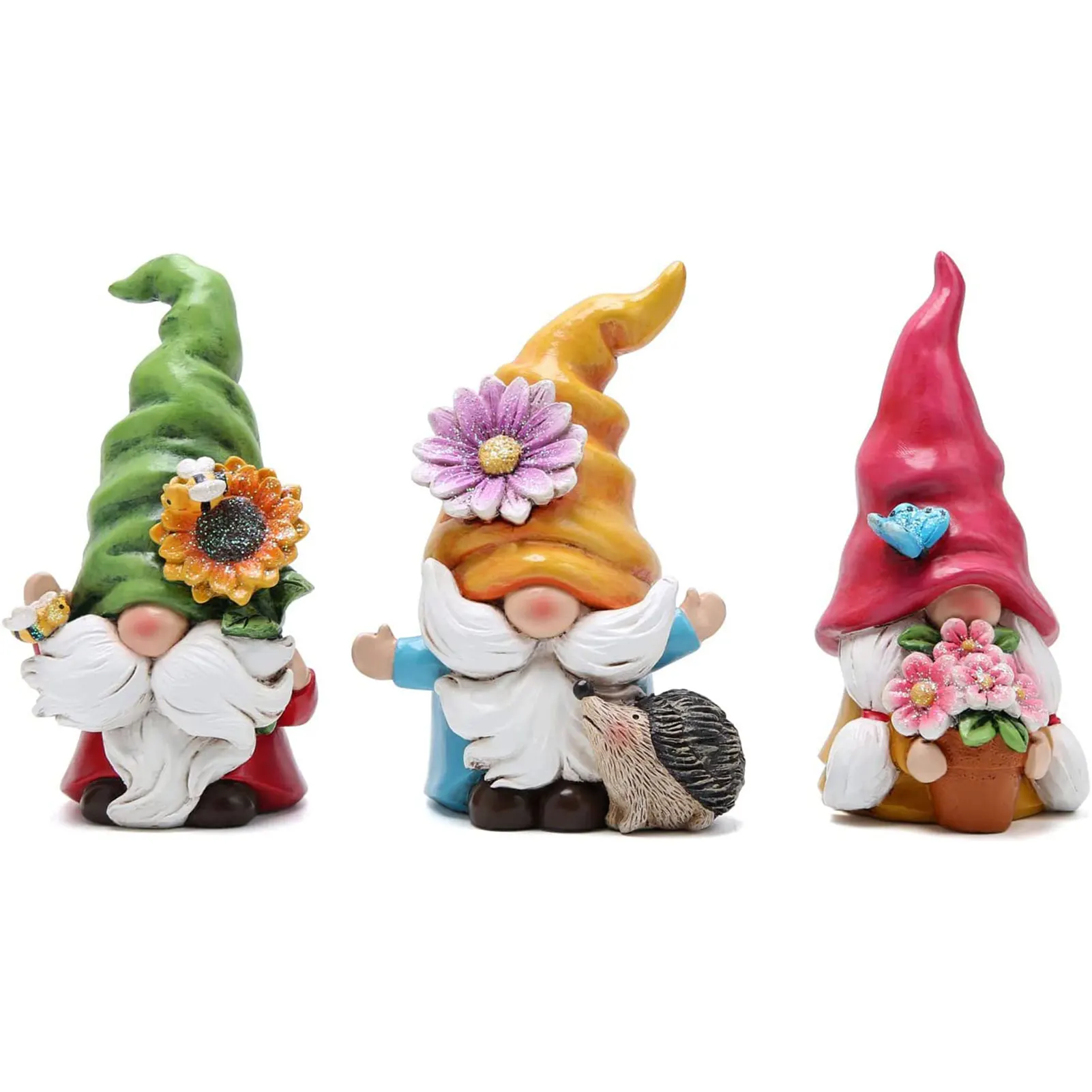 Spring Gnome Mini Sculptures Vivid Rustic Style Gnomes Statue for Patio Lawn Garden Decoration
Spring Gnome Mini Sculptures Vivid Rustic Style Gnomes Statue for Patio Lawn Garden Decoration