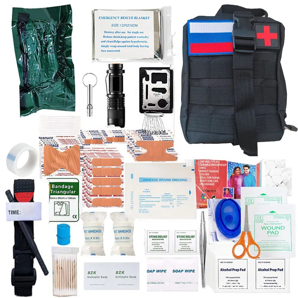 221 Pcs Multifunctional Survival Kit First Aid Kit Outdoor Camping Adventure Disaster Wound Disinfection Hemostasis Kit
221 Pcs Multifunctional Survival Kit First Aid Kit Outdoor Camping Adventure Disaster Wound Disinfection Hemostasis Kit