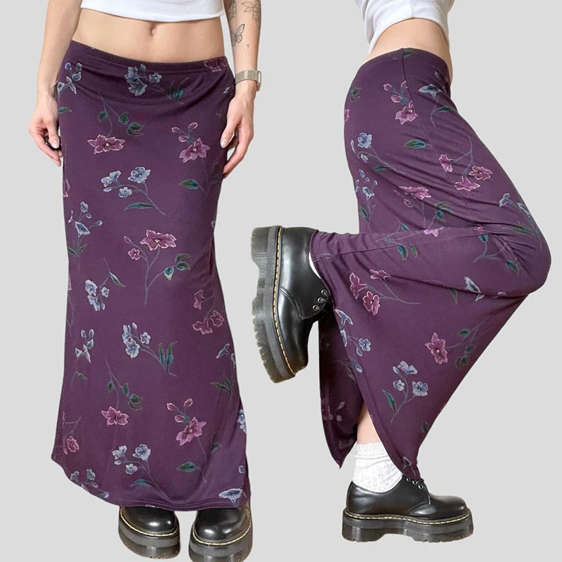 Y2K Boho Fairy Core 90s Vintage Elastic Low Rise Long Straight Skirt 00s Retro Cottage Floral Print Maxi Skirt Women Streetwear
Y2K Boho Fairy Core 90s Vintage Elastic Low Rise Long Straight Skirt 00s Retro Cottage Floral Print Maxi Skirt Women Streetwear