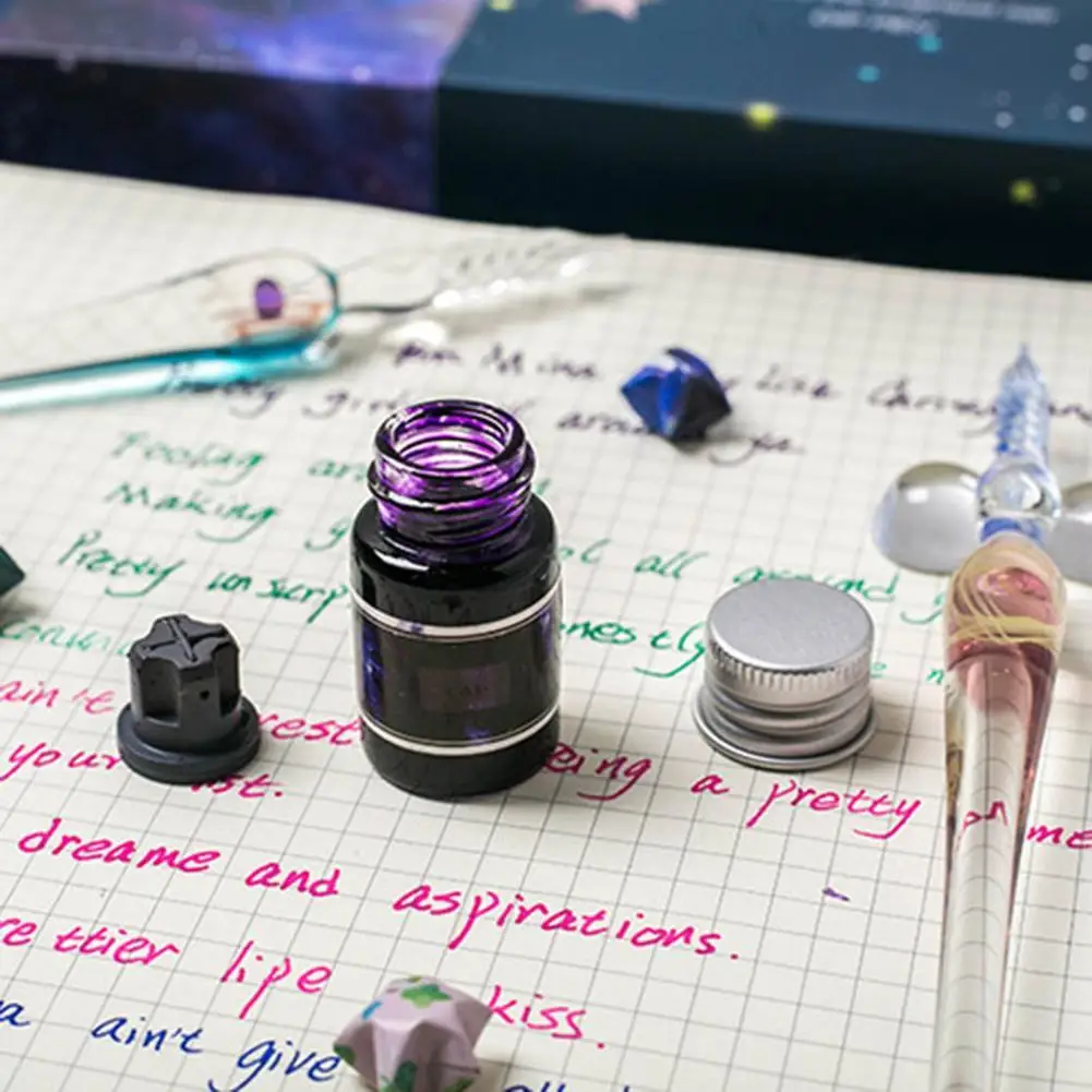 1Set Signature Pen Exquisite Glass Dip Ink Pen Starry Sky Design Comfortable to Grip Ink Pen
1Set Signature Pen Exquisite Glass Dip Ink Pen Starry Sky Design Comfortable to Grip Ink Pen