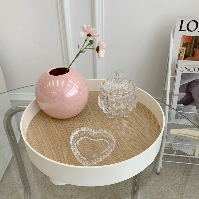 Nordic Storage Tray Desktop Round Storage Plate Living Room Bedroom Table Decor Sundries Makeup Jewelry Organizer صينية خشب
Nordic Storage Tray Desktop Round Storage Plate Living Room Bedroom Table Decor Sundries Makeup Jewelry Organizer صينية خشب