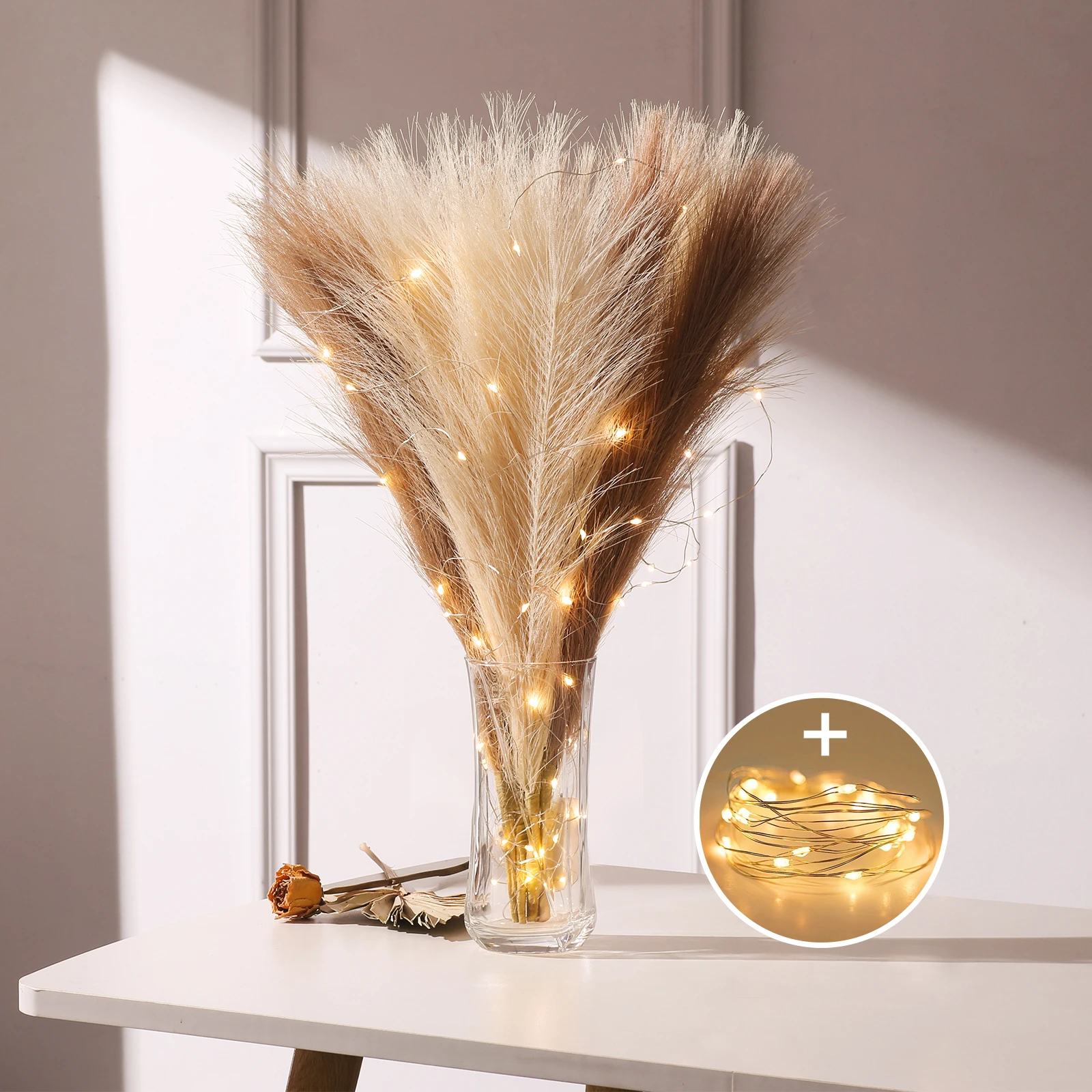 6PCS 17inch Artificial Pampas Grass Bouquet Simulation Dried Reeds Plant Bunch for DIY Wedding/Birthday Party/Home Decoration
6PCS 17inch Artificial Pampas Grass Bouquet Simulation Dried Reeds Plant Bunch for DIY Wedding/Birthday Party/Home Decoration