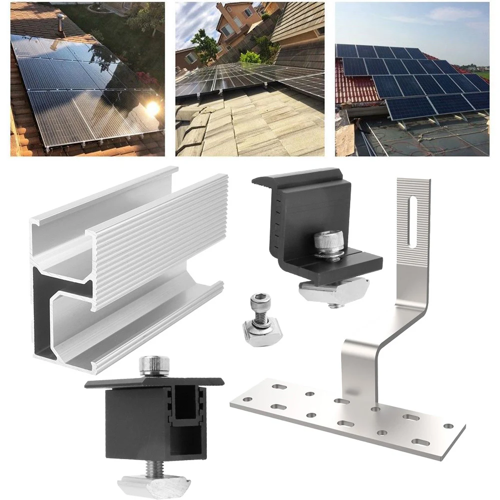 Pv Solar Brick Roof Mounting Set 180*166*50mm 1 Module Bracket Rail Roof Hook 30-50 Mm Thick Adjustable Clamp Photovoltaic Parts
Pv Solar Brick Roof Mounting Set 180*166*50mm 1 Module Bracket Rail Roof Hook 30-50 Mm Thick Adjustable Clamp Photovoltaic Parts