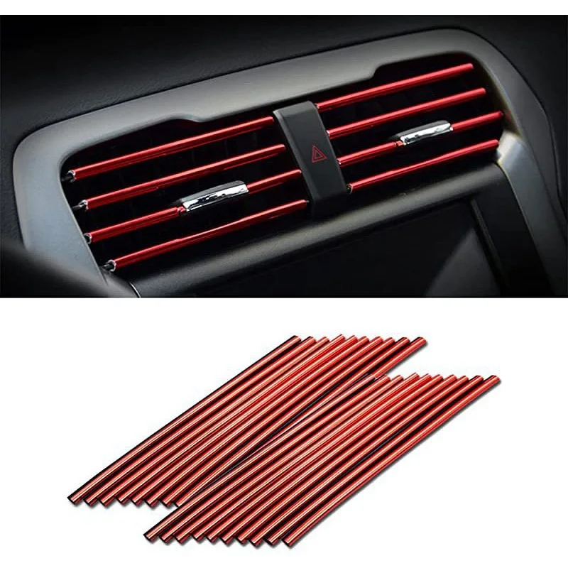 20 Pieces Car Air Conditioner Decoration Strip for Vent Outlet, Universal Waterproof Bendable Air Vent Outlet Trim Decoration, S
20 Pieces Car Air Conditioner Decoration Strip for Vent Outlet, Universal Waterproof Bendable Air Vent Outlet Trim Decoration, S