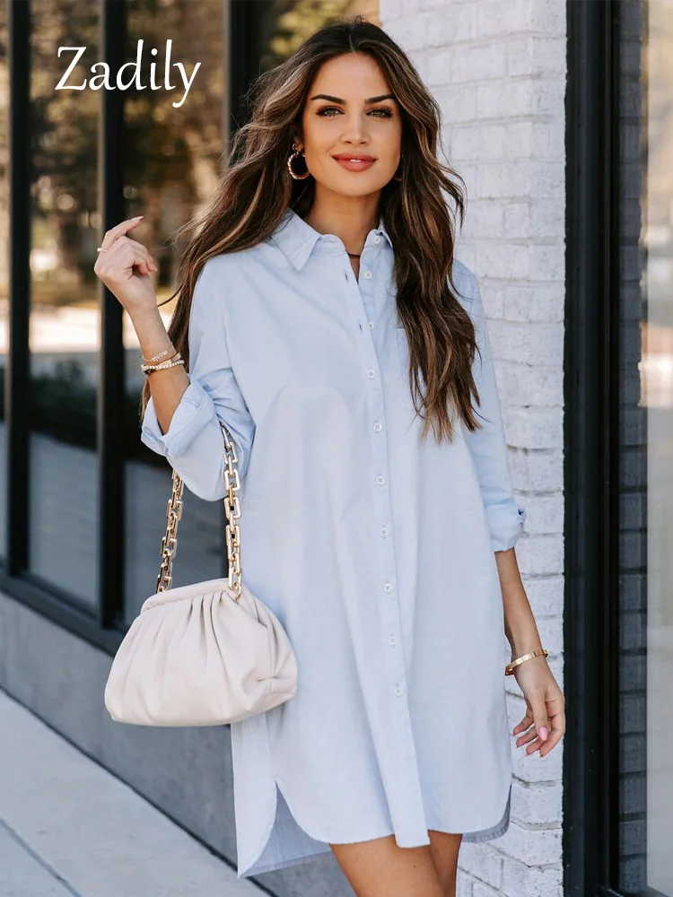 Minimalist Solid Color Full Sleeve Women Long Shirt Causal Loose Button Up Woman Tunic Blouse 2023 Spring New In Tops
Minimalist Solid Color Full Sleeve Women Long Shirt Causal Loose Button Up Woman Tunic Blouse 2023 Spring New In Tops