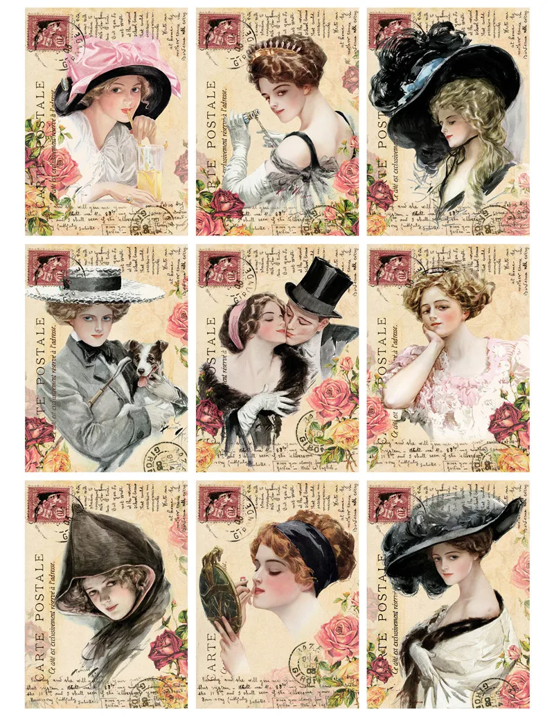 9Pcs/Pack Retro Ladies' Card Vintage Sticker DIY Craft Scrapbooking Album Junk Journal Decorative Stickers
9Pcs/Pack Retro Ladies' Card Vintage Sticker DIY Craft Scrapbooking Album Junk Journal Decorative Stickers