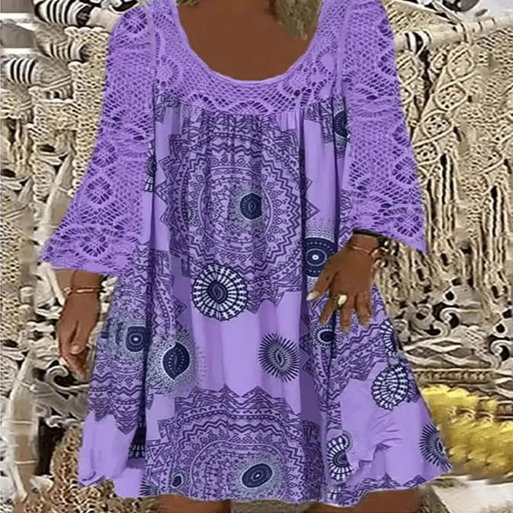 Breathable Fabulous Women Retro Boho Print Dress Streetwear Mini Dress Printing for Daily Wear
Breathable Fabulous Women Retro Boho Print Dress Streetwear Mini Dress Printing for Daily Wear