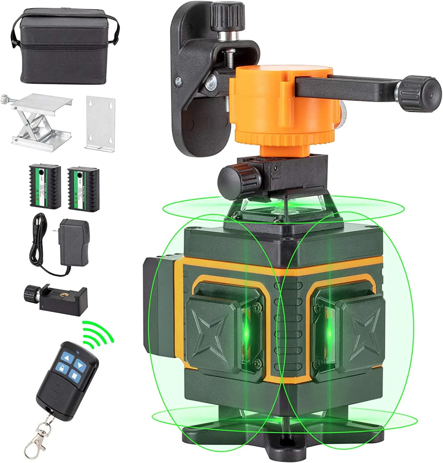 OMMO Laser Level, 16 Lines Green Laser Level Self Leveling Tool, 160ft Green Beam Laser Level for Construction, Two 360° Vertica
OMMO Laser Level, 16 Lines Green Laser Level Self Leveling Tool, 160ft Green Beam Laser Level for Construction, Two 360° Vertica