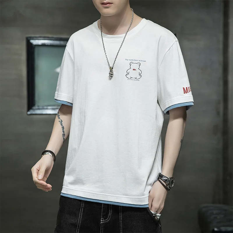 2023HOT T-shirt men's summer 2021 new trendy brand trend cotton casual half-sleeved clothes loose Korean compassionate
2023HOT T-shirt men's summer 2021 new trendy brand trend cotton casual half-sleeved clothes loose Korean compassionate