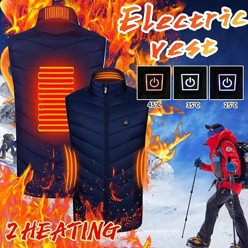 

Жилет с подогревом, модная мужская и женская куртка, умная теплая зимняя куртка с USB-подзарядкой и электрическим подогревом