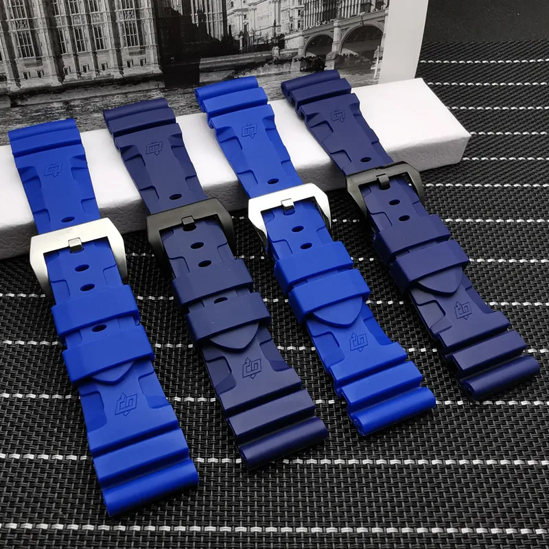 24mm 26mm Blue Silicone Rubber watch band Replace For Panerai strap watch band Waterproof watchband free tools
24mm 26mm Blue Silicone Rubber watch band Replace For Panerai strap watch band Waterproof watchband free tools