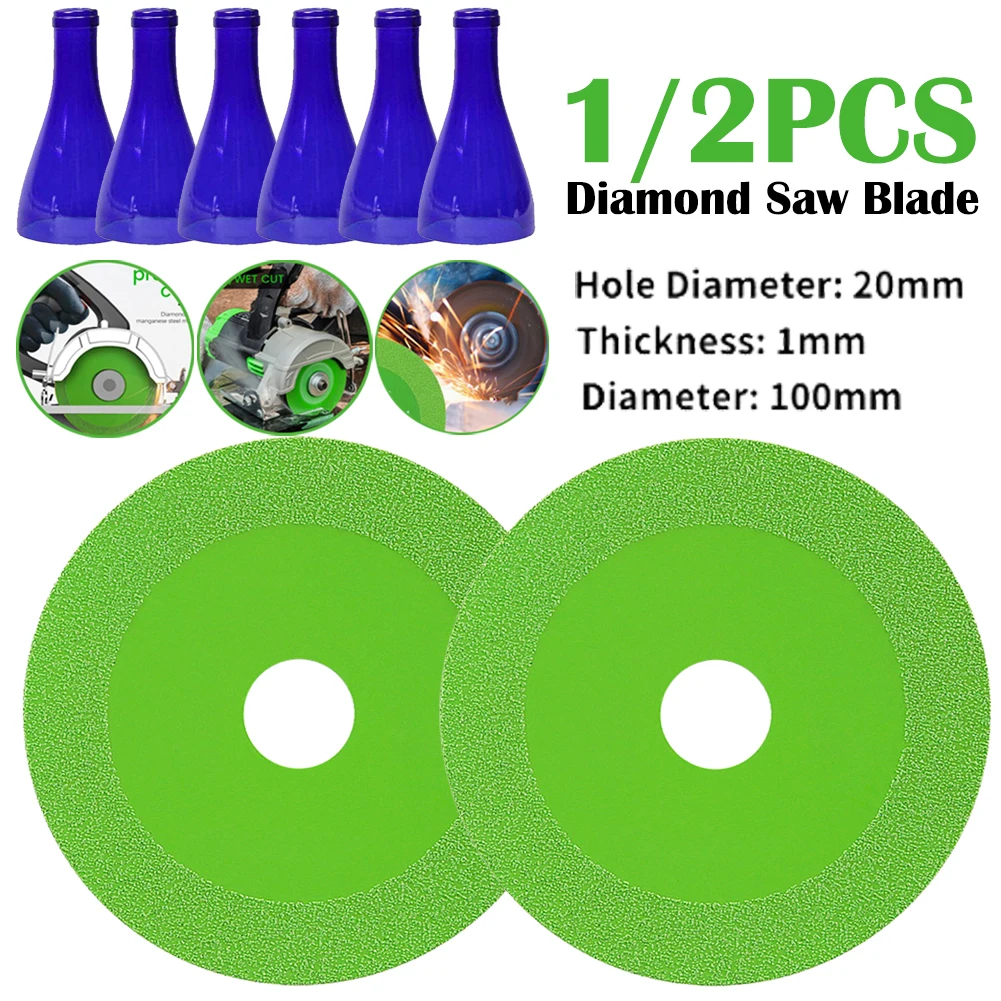 1/2pcs Glass Cutting Disc 100mm Ultra-thin Saw Blade Jade Crystal Wine Bottles Grinding Chamfering Cutting Blade Glass Cutting
1/2pcs Glass Cutting Disc 100mm Ultra-thin Saw Blade Jade Crystal Wine Bottles Grinding Chamfering Cutting Blade Glass Cutting
