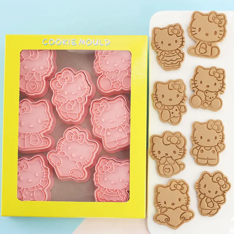 8 шт. Sanrio Hellokitty Kawaii Мультяшные формочки для печенья трехмерные Формочки глазурь для печенья инструмент для выпечки печенья
8 шт. Sanrio Hellokitty Kawaii Мультяшные формочки для печенья трехмерные Формочки глазурь для печенья инструмент для выпечки печенья