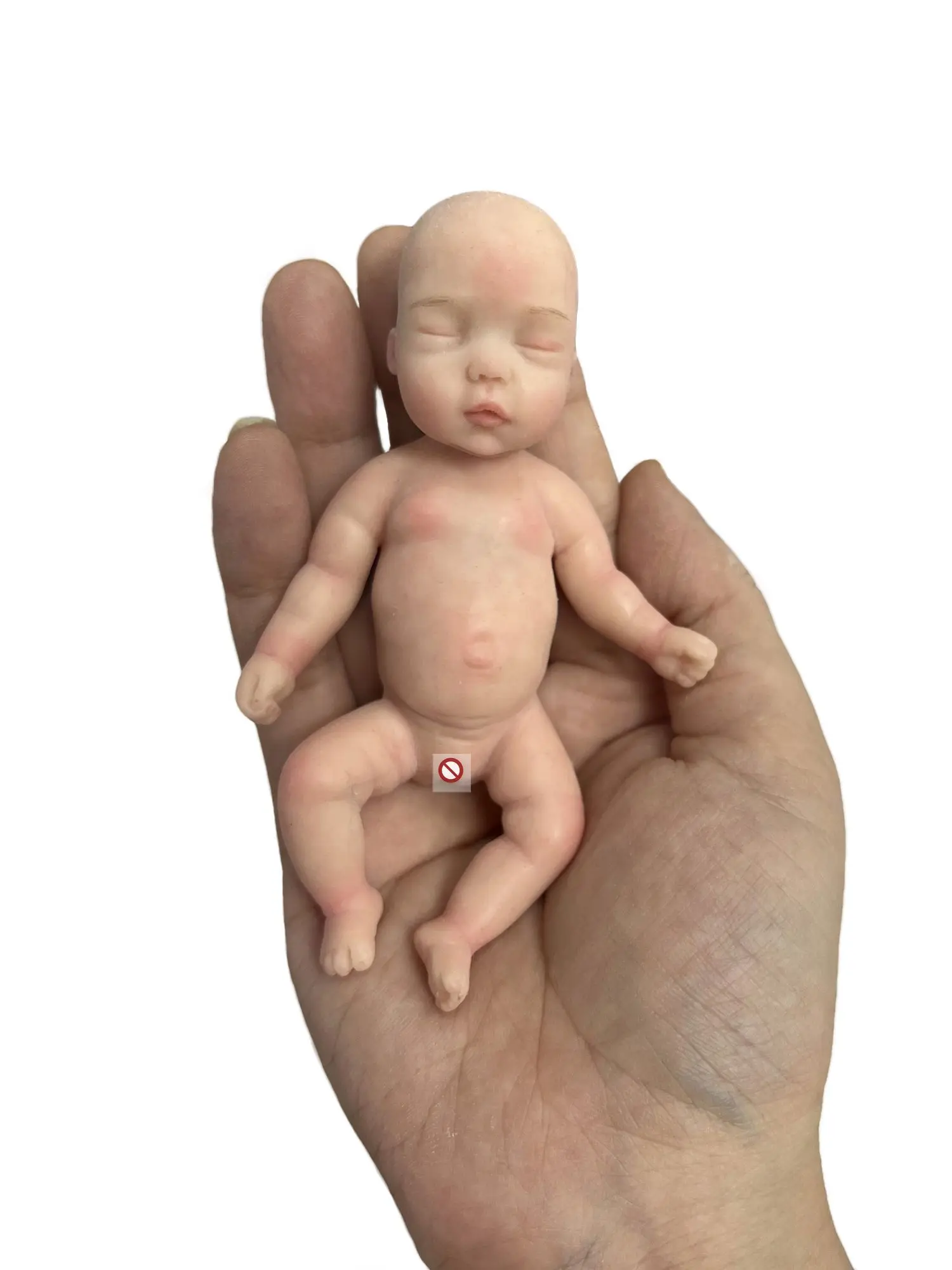 

6 Inch Palm Dolls Handmade Bebe Reborn Silicone Doll Painted Newborn Doll kits Soft Platinum Silicone Mini Reborn Girl