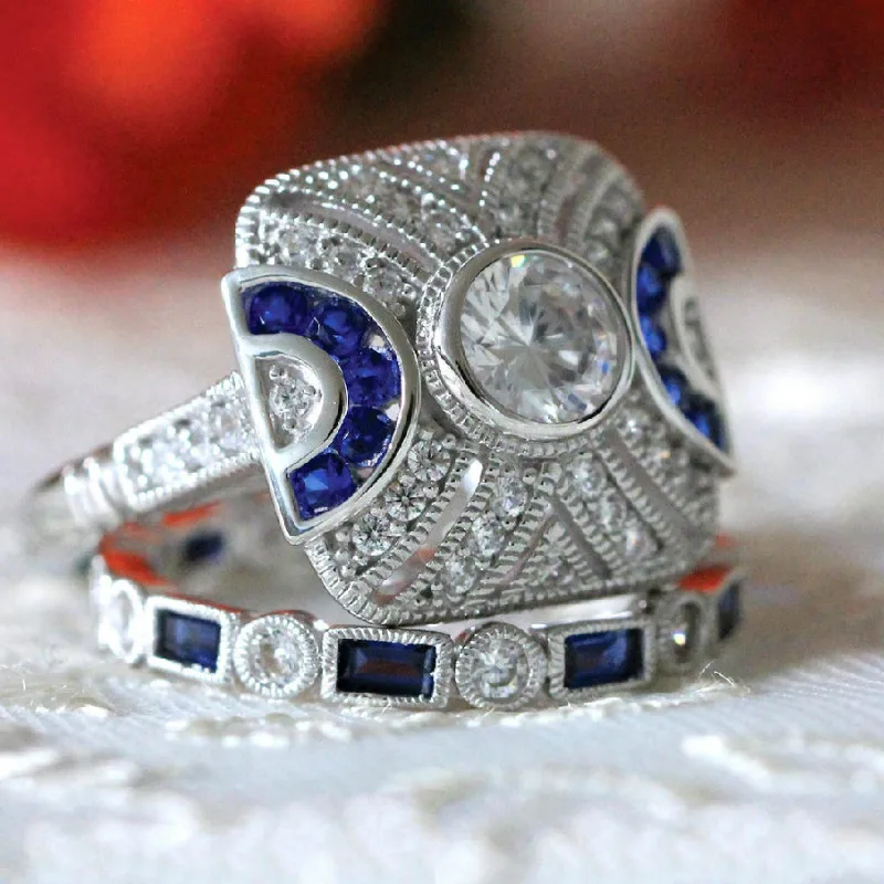 Women's 925 Silver Inlaid Blue Topaz Ring Engagement Wedding Party Gift Jewelry
Women's 925 Silver Inlaid Blue Topaz Ring Engagement Wedding Party Gift Jewelry