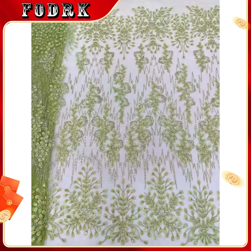 Latest Beaded Tulle Lace Fabric Sequences Embroidery Nigerian Lace 5 Yards African Laces Fabrics For Wedding
Latest Beaded Tulle Lace Fabric Sequences Embroidery Nigerian Lace 5 Yards African Laces Fabrics For Wedding