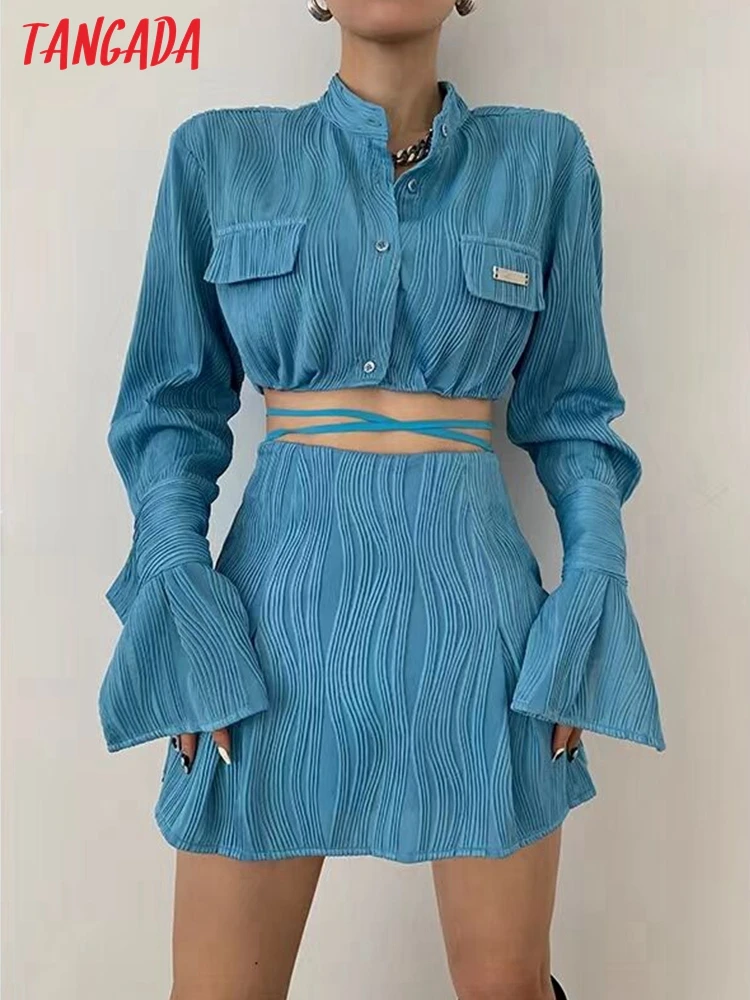 Tangada 2022 Новый женский жаккардовый спортивный костюм для пар однотонный комплект из двух предметов топ и юбка CH36
Tangada 2022 Новый женский жаккардовый спортивный костюм для пар однотонный комплект из двух предметов топ и юбка CH36