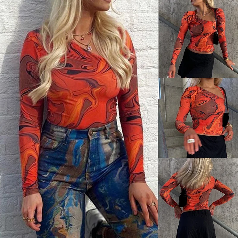 Tie Dye Print Long Sleeve Crop Top Women Casual Summer Spring Aesthetic Harajuku Cut Out Sexy T Shirts
Tie Dye Print Long Sleeve Crop Top Women Casual Summer Spring Aesthetic Harajuku Cut Out Sexy T Shirts
