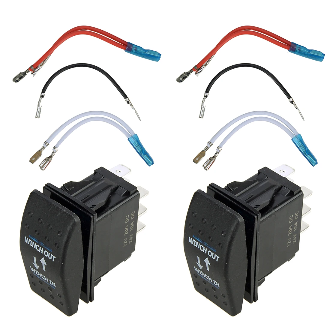 2Pcs Rocker Switch Push Button Double Pole Double Throw On-Off-On Toggle Blue Light Jumper Wire for Car RV Boat 7 Pin Universal
2Pcs Rocker Switch Push Button Double Pole Double Throw On-Off-On Toggle Blue Light Jumper Wire for Car RV Boat 7 Pin Universal